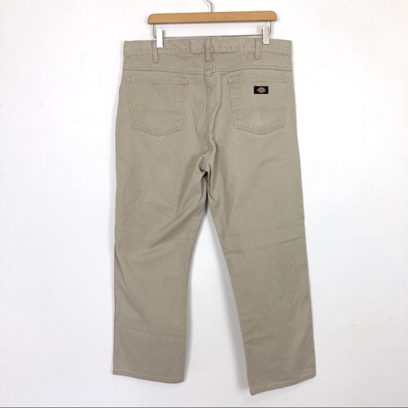 Dickies khaki straight leg jeans 38x30 cotton 90s y2k grunge classic skater - Picture 2 of 9